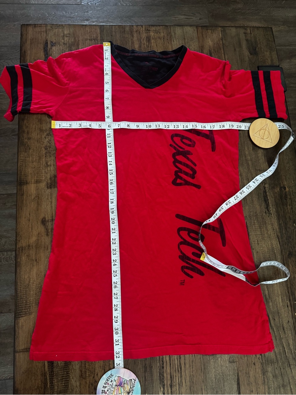 Emerson Street Clothing Co. Texas Tech Red Raiders Tee Dress Small Sleep Shirt - Picture 10 of 10